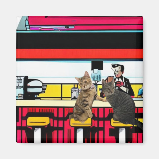 Cat Diner Magnet (Front)