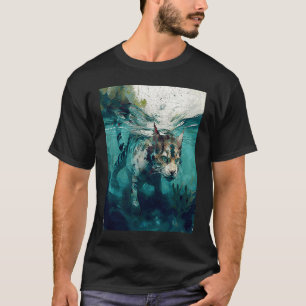Cat Dinosaur Underwater T-Shirt