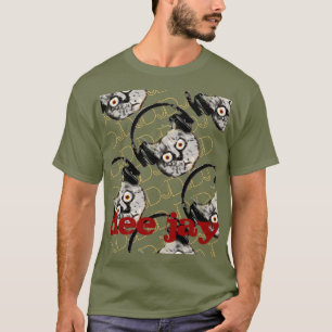 cat DJ cool tee