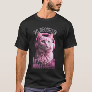 Cat DJ No Requests Kitty Headphones Equalizer Musi T-Shirt