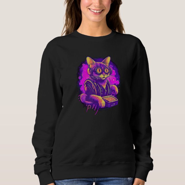 Cat DJ Sweatshirt (Front)