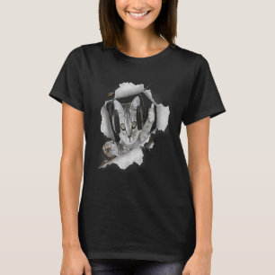 Cat Dj Torn Cloth T-Shirt