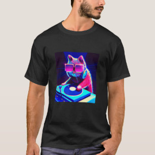 Cat DJ Vaporwave Aesthetic Men Boys Girls Women A T-Shirt
