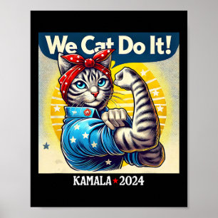 Cat Do It Kamala Harris Supporter Childless Cat La Poster