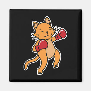 Cat Does Boxing 1 Magnet