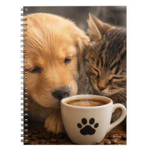Cat Dog and Coffee Notebook