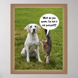 Cat & Dog (customisable) Poster