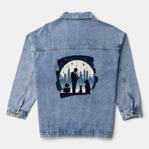 Cat, dog, Jazz Denim Jacket