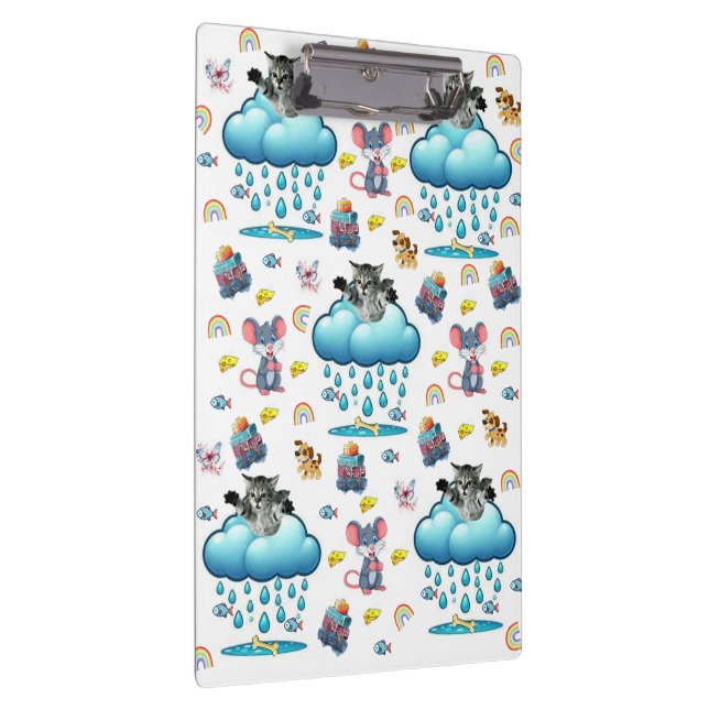 Cat Dog Mouse Rainbow Fish Bones Clipboard  (Right)