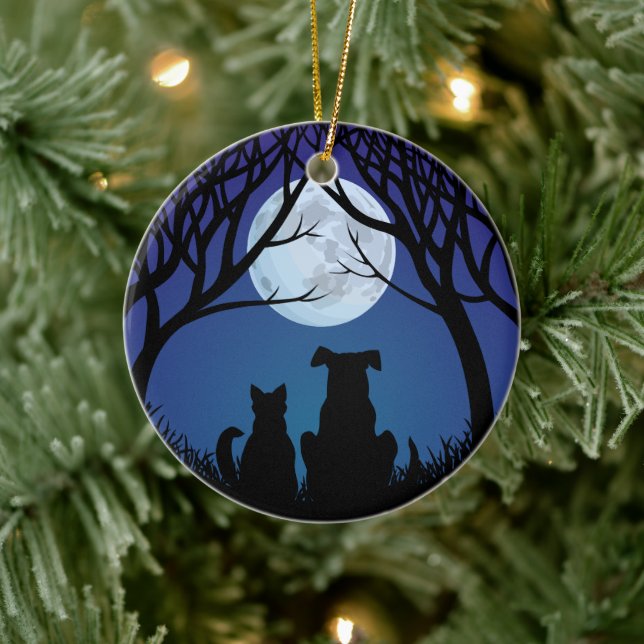 Cat & Dog Ornament Best Friends Custom Ornaments (Tree)