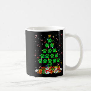 Cat Dog Paw Christmas Tree Lights Puppy Dog Cat Lo Coffee Mug