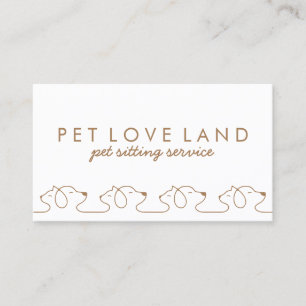 Cat Dog Pet Logo Modern Business Card