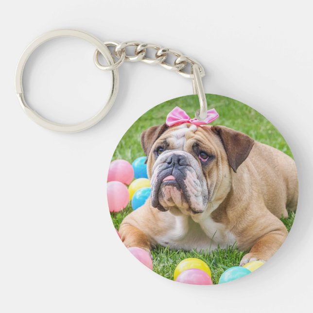 Cat, Dog, Pet Photo Personalised Key Chain (Front)
