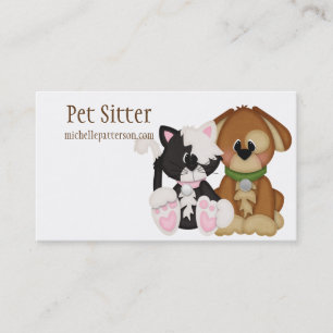 Cat & Dog Pet Sitter Business Cards