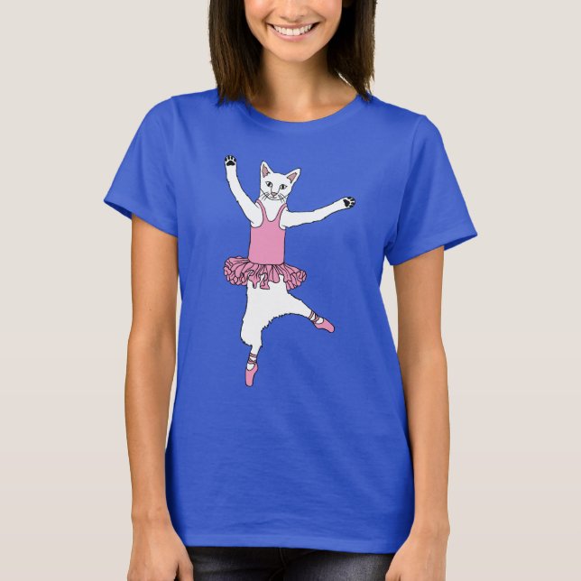 Cat Doing Ballet T-Shirt (Front)