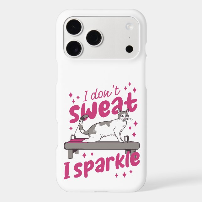 CAT DOING PILATES I DON'T SWEAT I SPARKLE  (Back)