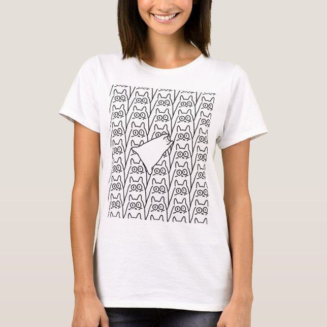 cat doodle T-Shirt (Front)