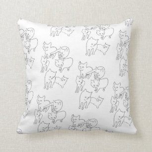 Cat Doodles Cushion