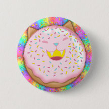 Cat-Doughnut: Frosted With Background Pin