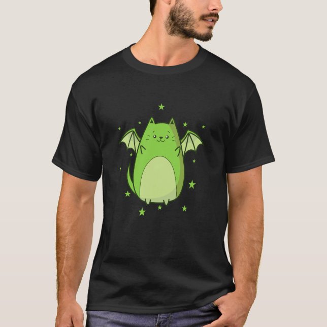 cat Dragon Bat Fable Creature Fairy Tale T-Shirt (Front)