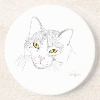 Cat Drawing Coaster