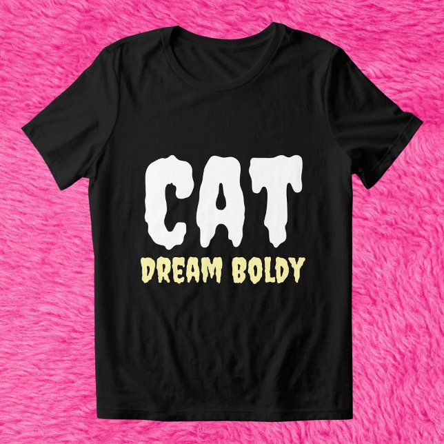 Cat Dream Boldly Funny Retro Personalised Black Tri-Blend Shirt (Creator Uploaded)