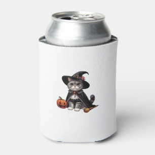 Cat Dressed as a Witch Can Cooler