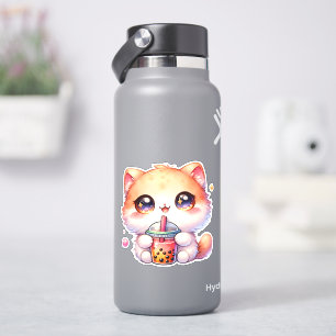 Cat Drinking Boba Cute Bubble Tea