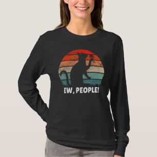 Cat Drinking Wine Ew People T-Shirt