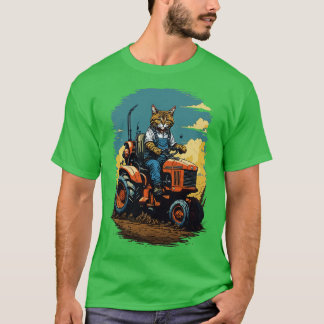 Cat driving a tractor T-Shirt
