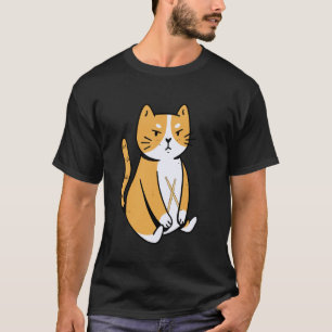 Cat Drummer Instrument Player Funny Animal Musicia T-Shirt