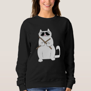 Cat Drummer Music   Musician Instrumentalist Kitty Sweatshirt