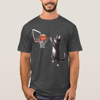Cat Dunking Basketball Gifts Men Women Kids Funny  T-Shirt
