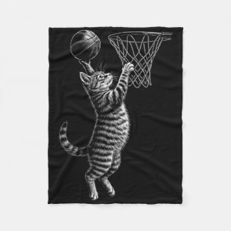 Cat Dunking - Sketll Player Fan Sketll Coach Men W Fleece Blanket
