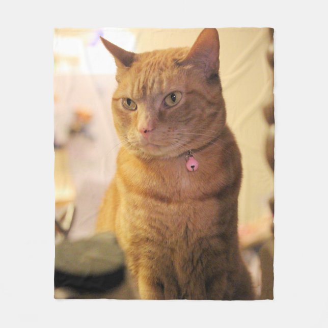Cat Duvet Cover Fleece Blanket (Front)