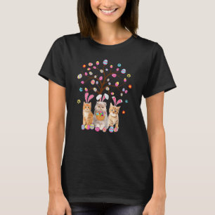 Cat Easter Costume Three Kitty Kitten Wearing Bunn T-Shirt