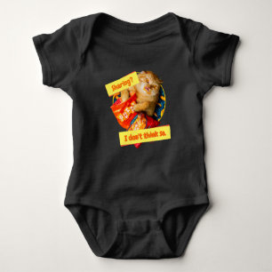 Cat Eating Cheese Puffs Baby Bodysuit