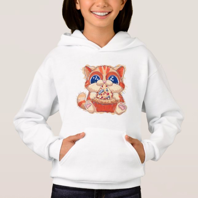 Cat Eating Pizza colour (Front)