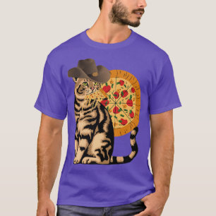 Cat eating pizza  T-Shirt