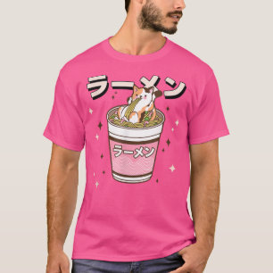 Cat Eating Ramen Japanese Cute Kawaii Anime T-Shirt