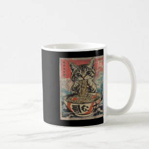 Cat Eating Ramen Noodles Kawaii Anime Manga Japane Coffee Mug