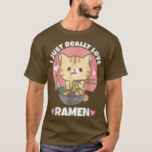 Cat Eating Ramen T-Shirt