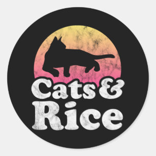 Cat Eating Spaghetti  48 Classic Round Sticker