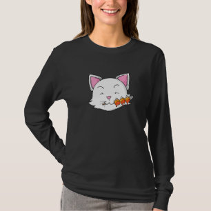 Cat Eats Dango Rice Dumplings T-Shirt