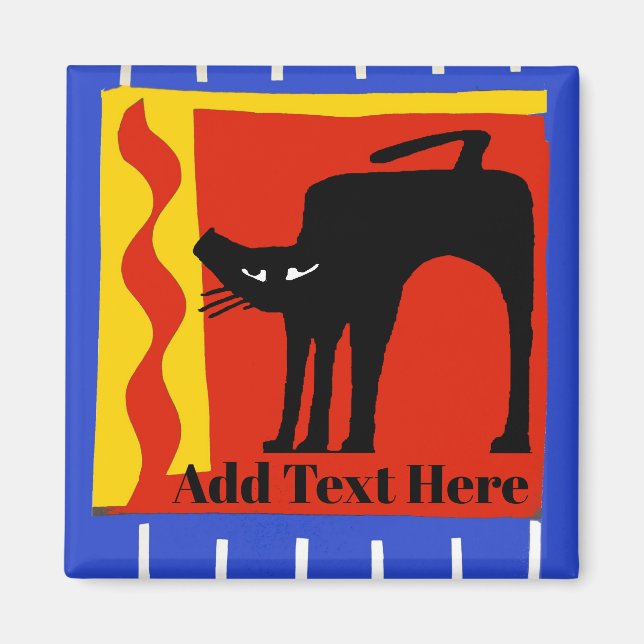 Cat, edit text magnet (Front)
