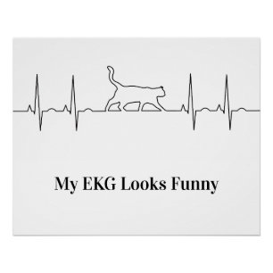 Cat EKG Poster
