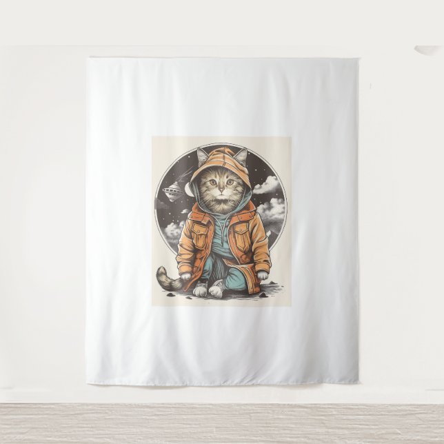 Cat Encounter Tapestry (Front)