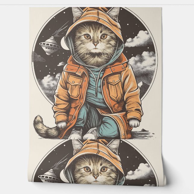 Cat Encounter Wallpaper (Unrolling)