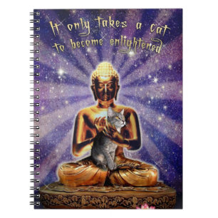 Cat Enlightenment Spiral Notebook