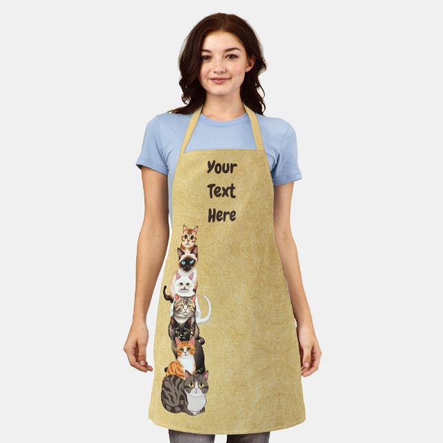Cat-Er-Pillar Feline Tower Apron (Worn)